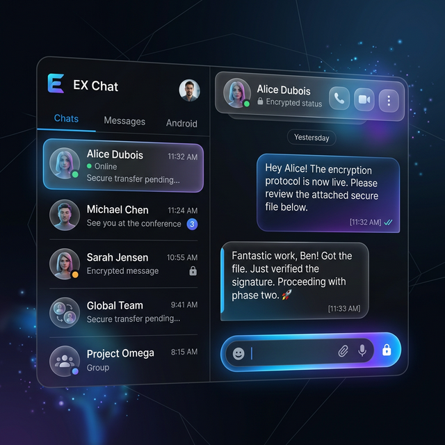 EX Chat Mockup